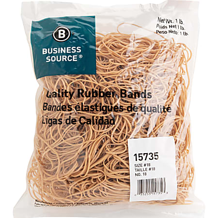 Business Source Quality Rubber Bands - Size: #18 - 3 Business Source Quality Rubber Bands - Size: #18 - 3