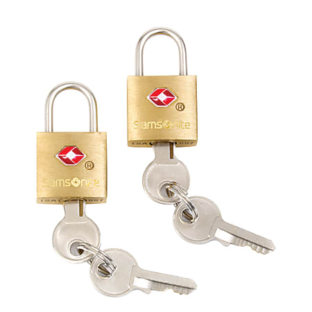 Samsonite® Luggage Key Locks, Brass, Pack Of 2