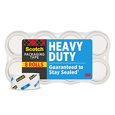Scotch® Heavy Duty Shipping and Moving Packing Tape, 1.88 in x 43.7 yd, 8 Tape Rolls, Clear, Packing and Moving Supplies