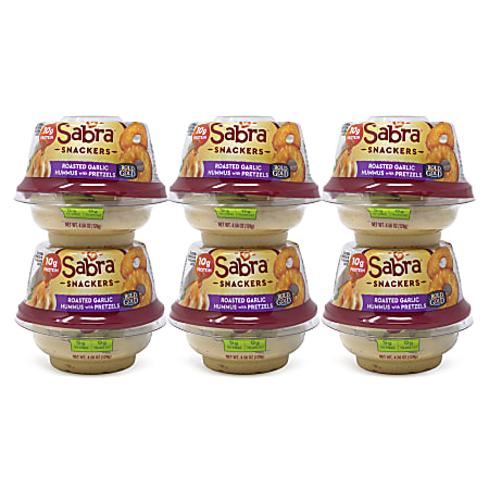 Sabra Hummus With Pretzels 4 56 Oz 6 Pk Office Depot