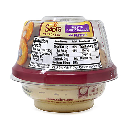 Sabra Hummus With Pretzels 4 56 Oz 6 Pk Office Depot