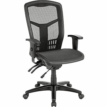 Lorell® Ergomesh High-Back Multifunction Chair, Black