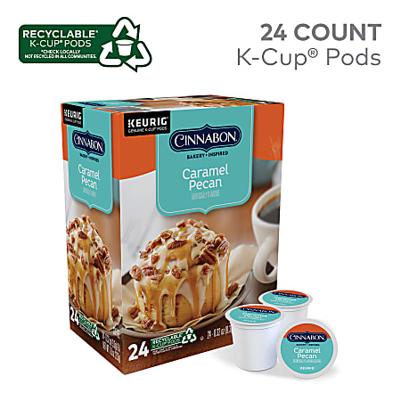 Green Mountain Coffee Cinnabon Caramel Pecan K Cup Pods Light
