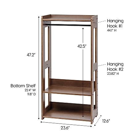 Iris compact wood garment rack shop