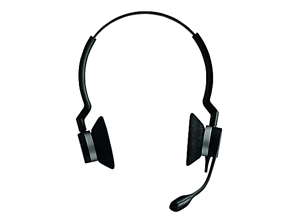 Jabra BIZ 2300 QD Duo Headset - Stereo - Wired - 150 Hz to 4.50 kHz - Over-the-head - Binaural - Supra-aural - 3.53 ft Cable