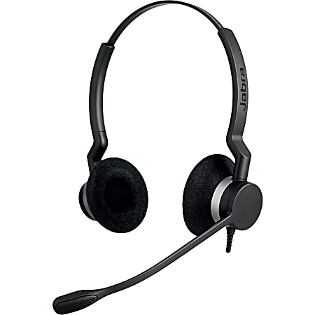 Jabra BIZ 2300 QD Duo Headset - Stereo - Wired - 150 Hz - 4.50 kHz - Over-the-head - Binaural - Supra-aural - 3.53 ft Cable