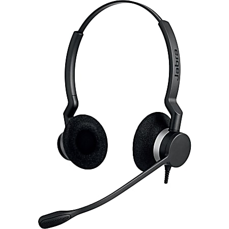 Jabra BIZ 2300 QD Duo Headset - Stereo - Wired - 150 Hz to 4.50 kHz - Over-the-head - Binaural - Supra-aural - 3.53 ft Cable
