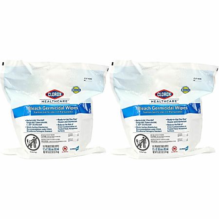 Clorox Healthcare Bleach Germicidal Wipes Refill - Ready-To-Use - 12