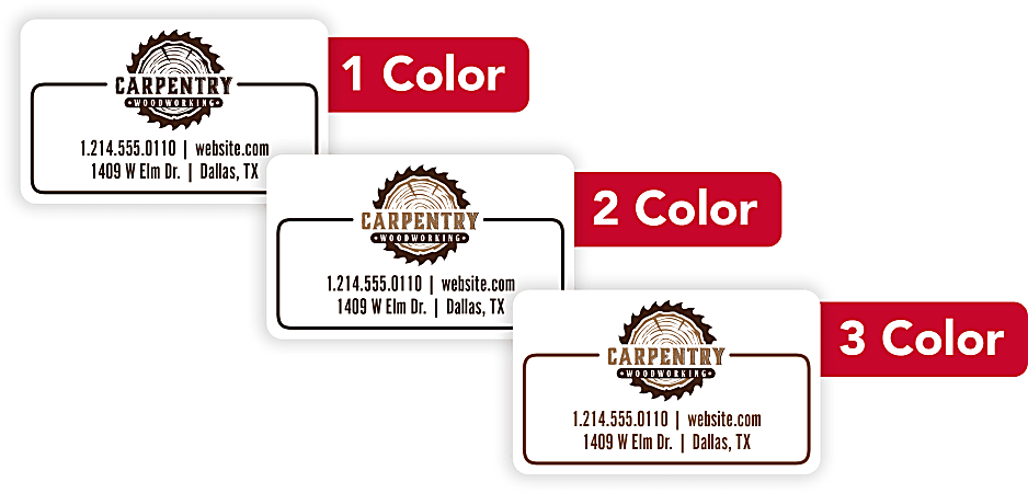 1, 2 Or 3 Color Custom Printed Labels And Stickers, Rectangle, 1-1/2" x 2-1/2", Box Of 250