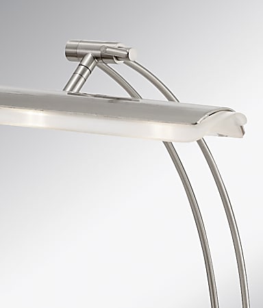 Adesso LED Bankers Desk Lamp Adjustable Height 13 19 Silver Office Depot