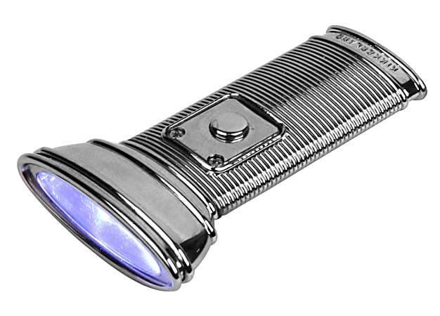 Kikkerland Design Flat Flashlight, Silver