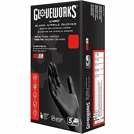 100 Gants Nitrile Noir/bleu Sans Poudre - Tailles S à XL - Jetables Et Safe Pour Alimentaire - Neufs