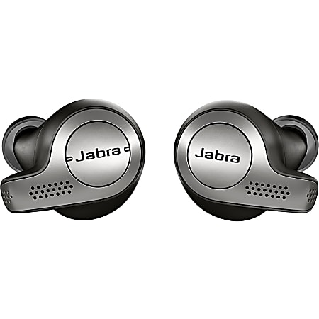 Jabra Elite 65t Earset - Stereo - Wireless - Bluetooth - 33 ft - 16 Ohm - 20 Hz - 20 kHz - Earbud - Binaural - In-ear - Noise Reduction Microphone - Noise Canceling - Titanium Black
