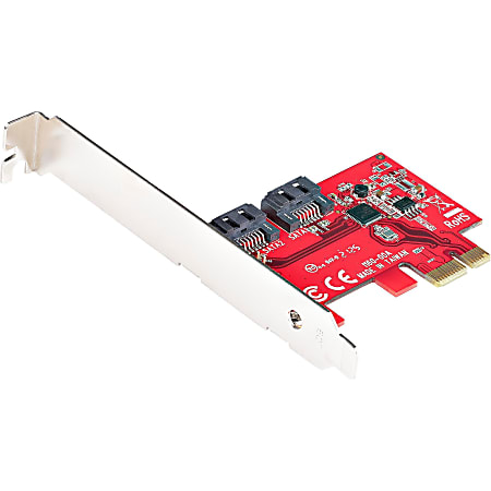 StarTech.com SATA PCIe Card, 2 Port PCIe SATA Expansion Card, 6Gbps SATA, PCI Express to SATA Adapter, Non-RAID, PCIe to SATA Converter - SATA III 6Gbps PCIe 2.0 x1 card