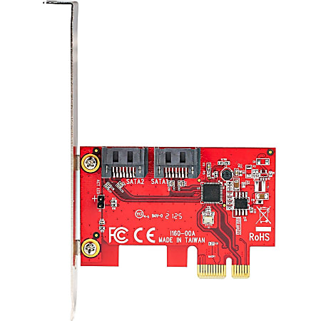 StarTech.com SATA PCIe Card 2 Port PCIe SATA Expansion Card 6Gbps SATA ...