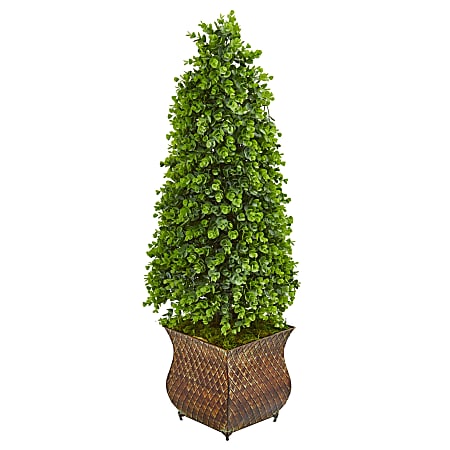 Nearly Natural 41"H Eucalyptus Cone Topiary Artificial Tree