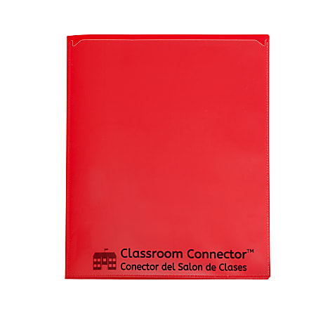 C-Line Classroom Connector Multi-Pocket Folders, Red, Box Of 15