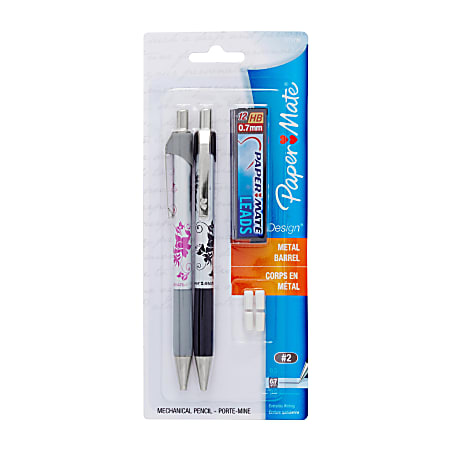 Paper Mate® Design™ Mechanical Pencil Starter Set, 0.7 mm, Assorted Barrel Colors