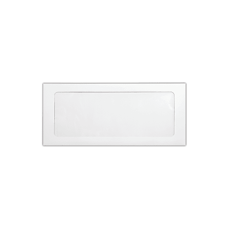 LUX 10 Envelopes Full Face Window Peel Press Closure Bright White Pack ...