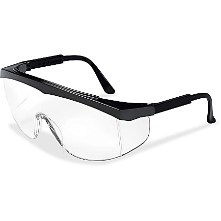 MCR Safety Tomahawk Adjustable Safety Glasses - Ultraviolet Protection - Clear - Black Frame - Adjustable - 1 / Each MCR Safety Tomahawk Adjustable Safety Glasses - Ultraviolet Protection - Clear - Black Frame - Adjustable - 1 / Each