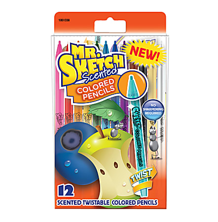 Mr. Sketch Scented Color Pencils, Assorted Colors, Pack Of 12