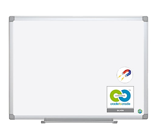 MasterVision® Earth Gold Ultra™ Magnetic Dry-Erase Whiteboard, 72" x 48", Aluminum Frame With Silver Finish