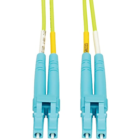 Eaton Tripp Lite Series 100G Duplex Multimode 50/125 OM5 LSZH Fiber Optic Cable (LC/LC), Lime Green, 20 m - Patch cable - LC multi-mode (M) to LC multi-mode (M) - 20 m - fiber optic - duplex - 50 / 125 micron - IEEE 802.3ae/OM5 - lime green