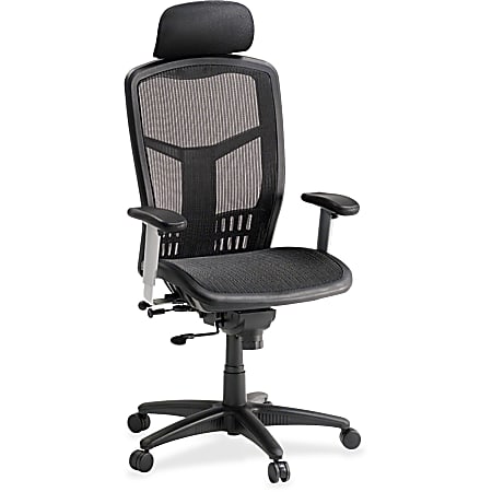 Lorell Ergo Lumbar Back Support Mesh Black - Office Depot