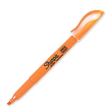 Sharpie Accent Liquid Highlighter - Micro Point Type - Chisel Point Style - Fluorescent Orange - 1 Dozen