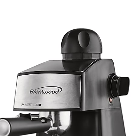 Brentwood 2.5 Cup Espresso And Cappuccino Maker Black Office Depot