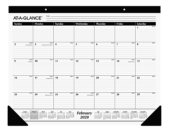AT A GLANCE Professional Monthly Desk Calendar 17 x 21 34 12 Months