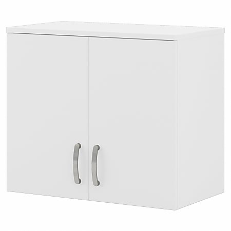 Bush® Business Furniture Universal Wall Cabinet With Doors And Shelves, White, Standard Delivery
