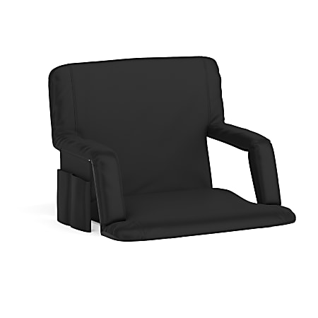Flash Furniture Reclining Stadium Chair, Extra Wide, Black