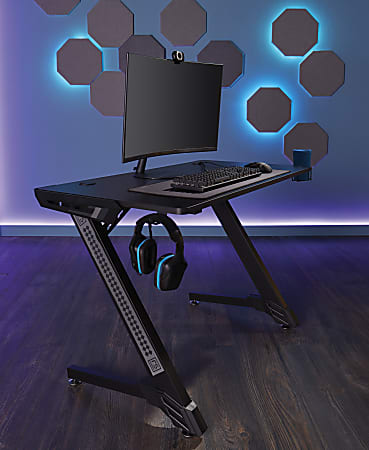 RS Gaming™ Venno 45"W Gaming Computer Desk, Black