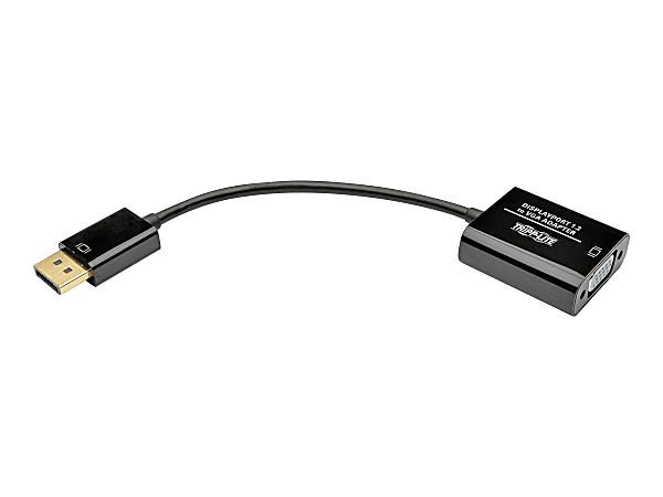 Tripp Lite DisplayPort 1.2 to VGA Active Adapter Converter M/F 6in DP to VGA 50 Pack - Video converter - DisplayPort - VGA - black - bulk (pack of 50)