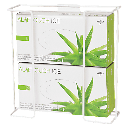 Medline Wire Glove Dispenser Box Holder, Double, White, Pack Of 2