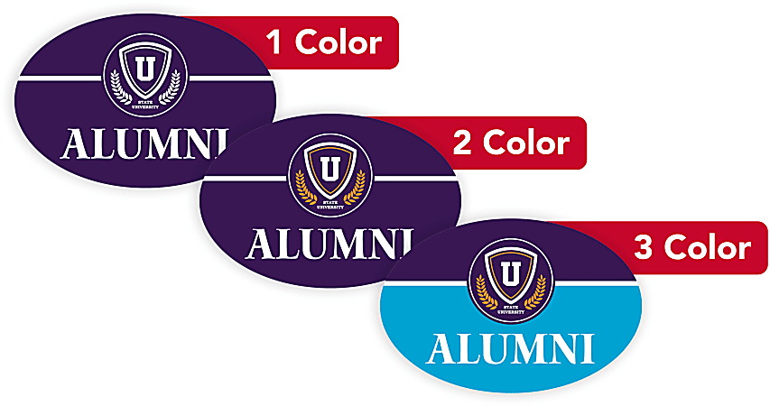 Custom 1 Color Advertising Labels Oval 2x3 - Office Depot