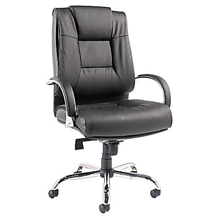 Alera® Ravino VL685 Big & Tall High-Back Swivel/Tilt Bonded Leather Chair, Black