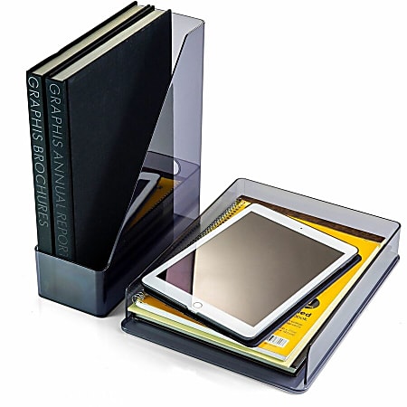 Officemate 26115 Recycled Desktop Set Letter Tray and Magazine File ...