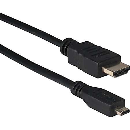 QVS High-Speed HDMI To Micro-HDMI With Ethernet 1080p HD Cable, 9.84'