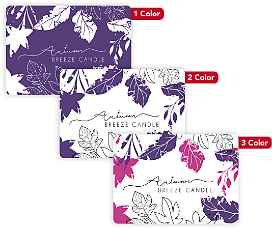 Custom 1, 2 Or 3 Color Printed Labels/Stickers, Rectangle, 2-1/2"  x 3-1/2", Box Of 250