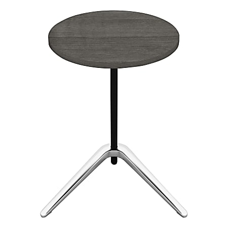 Lorell® Guest Area Round Top Accent Table, Charcoal