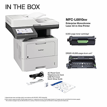 Brother MFC L6810DW Enterprise Wireless Laser Monochrome All In