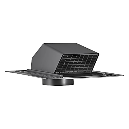 Lambro 4-In. ABS Plastic Roof Exhaust Vent with Damper and Removable Screen, Black, 3540