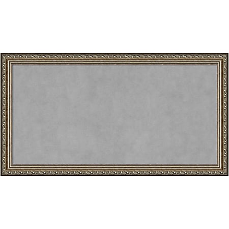 Amanti Art Magnetic Bulletin Board, Steel/Aluminum, 26" x 14", Parisian Silver Wood Frame