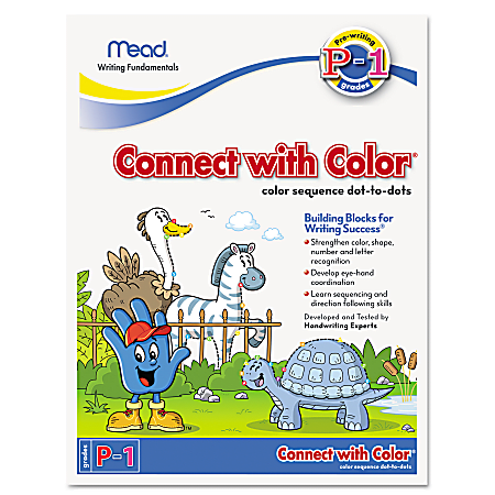 Mead® Writing Fundamentals Connect With Color Drawing Tablet, 10 1/2" x 8", White