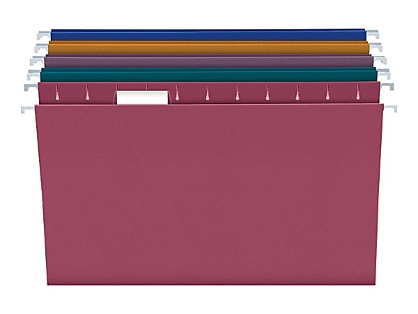 Pendaflex® Reinforced Polylaminate Hanging File Folders, 3/4" Expansion, Letter Size, 1/5 Tab Cut, Assorted Colors, Box Of 20 Folders