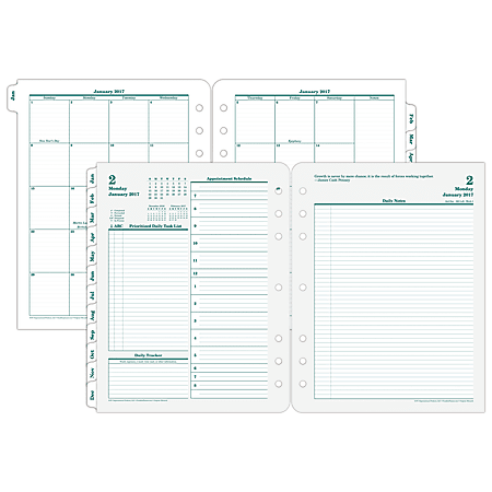 Franklin Covey Original Two Page Per Day Planner Looseleaf Refill 12 ...