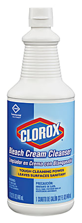 Clorox Bleach Cream Cleanser - Cream Cleanser - 32 fl oz (1 quart) - 8 / Carton - Clear