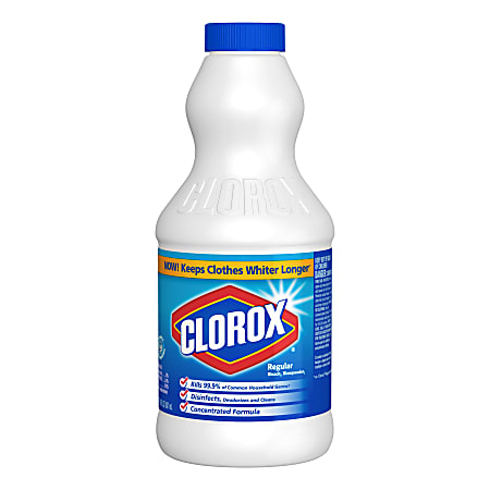 Clorox® Liquid Bleach, Regular Scent, 32 Oz Bottle, Case Of 12